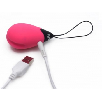 Bang! 10x Powerful Vibrating Silicone Egg with Remote Control - Pink