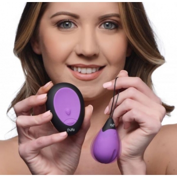 Bang! 10X Vibrating Silicone Egg with Remote - Purple