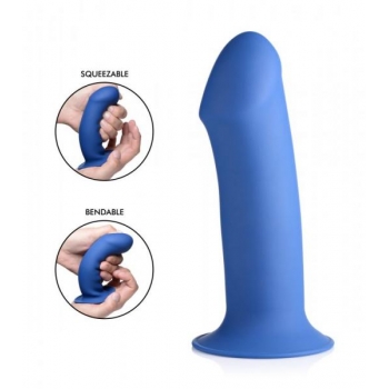 Squeeze-It Squeezable Thick Phallic Dildo - Blue