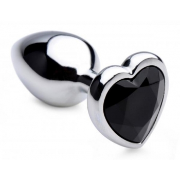 Booty Sparks Black Heart Gem Anal Plug - Small