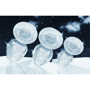 Booty Sparks Glitter Gem Anal Plug Set Silver