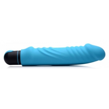 Bang! Xl Bullet & Ribbed Silicone Sleeve Blue