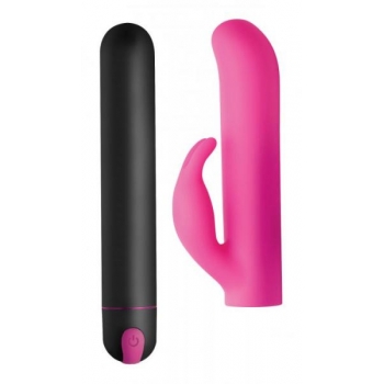 Bang! XL Bullet & Rabbit Silicone Sleeve - Pink