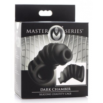 Master Series Dark Chamber Silicone Chastity Cage