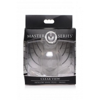 Master Series Clear View Hollow Anal Plug Small