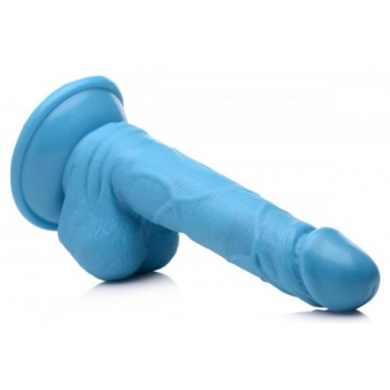 Pop 6.5in Dildo with Balls - Blue