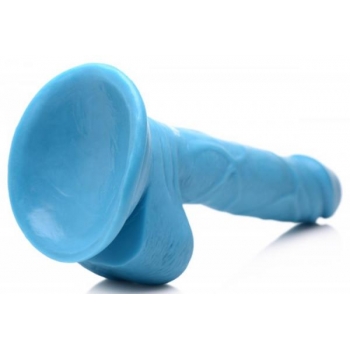 Pop 6.5in Dildo with Balls - Blue