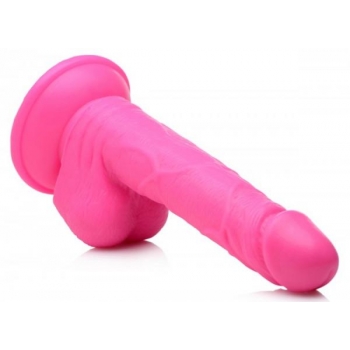 Pop 6.5in Dildo W/ Balls Pink