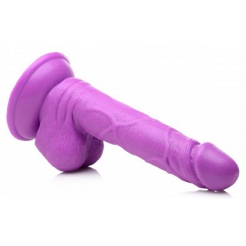 Pop 6.5in Dildo W/ Balls Purple