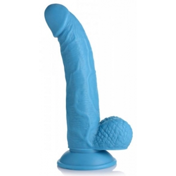 Pop 7.5in Dildo W/ Balls - Blue