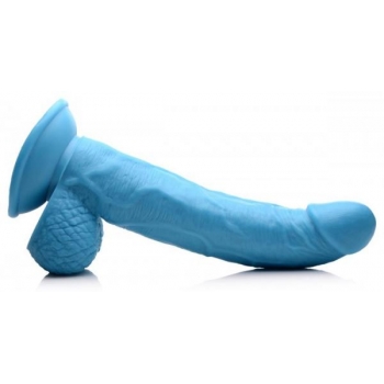 Pop 7.5in Dildo W/ Balls - Blue