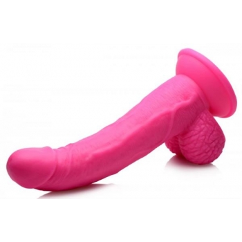 Pop 7.5in Dildo W/ Balls Pink