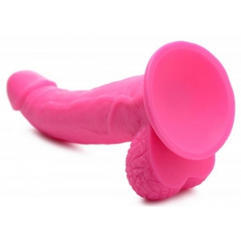 Pop 7.5in Dildo W/ Balls Pink