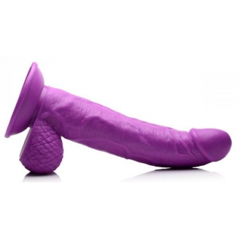 Pop 7.5in Dildo W/ Balls Purple