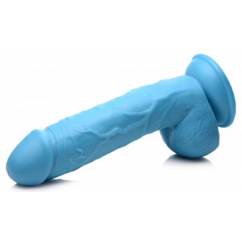 Pop 8.25in Dildo with Balls - Blue