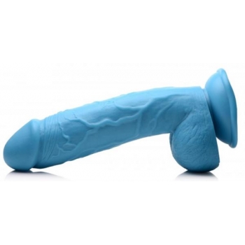 Pop 8.25in Dildo with Balls - Blue