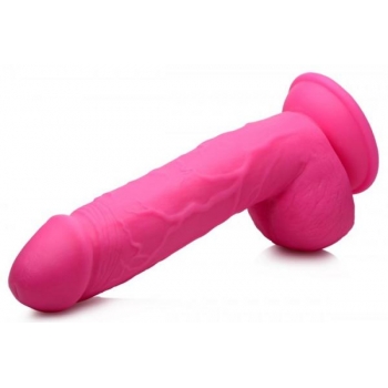 Pop 8.25in Dildo with Balls - Pink