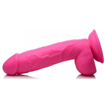 Pop 8.25in Dildo with Balls - Pink