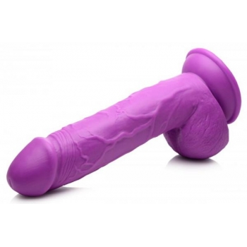 Pop 8.25in Dildo W/ Balls Purple