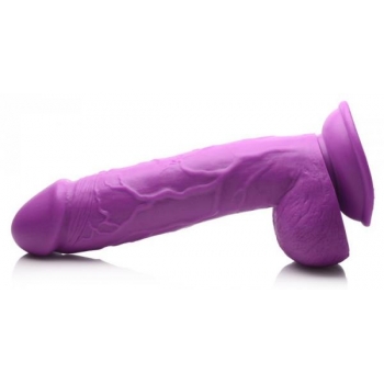 Pop 8.25in Dildo W/ Balls Purple