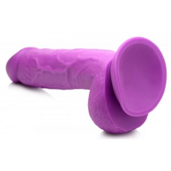 Pop 8.25in Dildo W/ Balls Purple