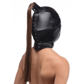 Strict Ponytail Bondage Hood