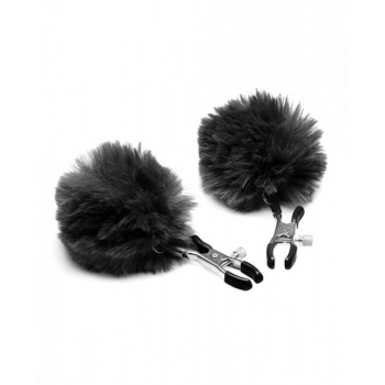 Charmed Pom Pom Nipple Clamps Black