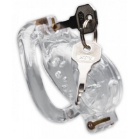 Master Series Customizable Lockdown Chastity Cage - Clear