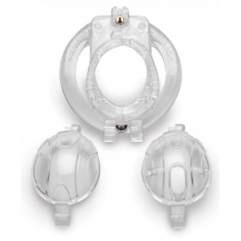 Master Series Customizable Lockdown Chastity Cage - Clear