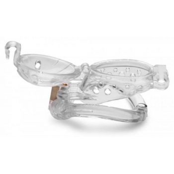 Master Series Customizable Lockdown Chastity Cage - Clear