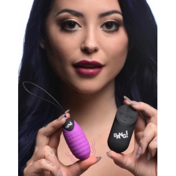 Bang! Swirl Silicone Egg Vibrator - Purple