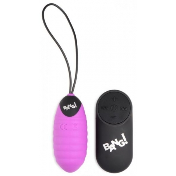 Bang! Swirl Silicone Egg Vibrator - Purple