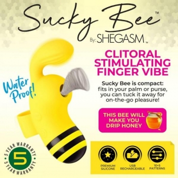 Shegasm Sucky Bee Clit Stim Finger Vibe - Buzzing Pleasure