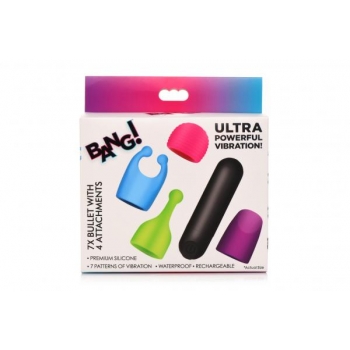 Bang! Rechargeable Bullet with Glow-in-the-Dark Attachments