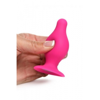 Squeeze-It Tapered Anal Plug Pink Small