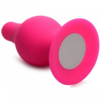 Squeeze-It Tapered Anal Plug Pink Small