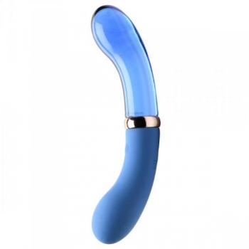 Prisms Vibra-glass 10x Bleu Dual Ended G Spot Vibe