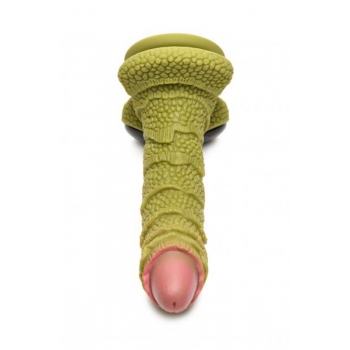 Creature Cocks Swamp Monster - Green Scaly Silicone Dildo