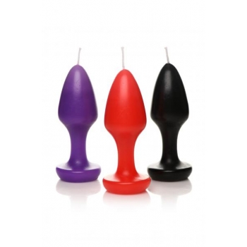 Master Series Kink Inferno Drip Candles Black Purple Red