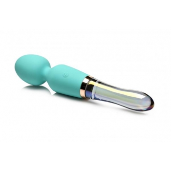 Prisms Vibra-glass 10x Turquoise Glass Wand Dual End