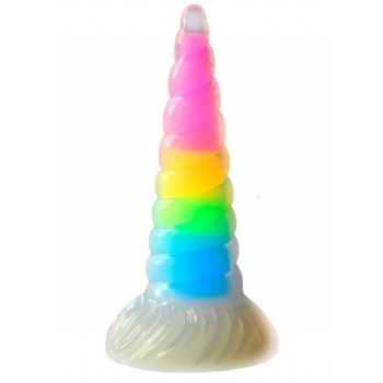 Creature Cocks Uni-glow Glow In The Dark Rainbow Dildo