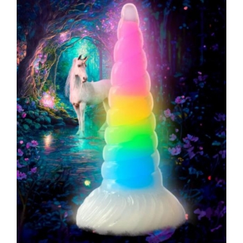 Creature Cocks Uni-glow Glow In The Dark Rainbow Dildo