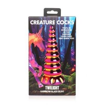 Creature Cocks Twilight Rainbow Glass Dildo