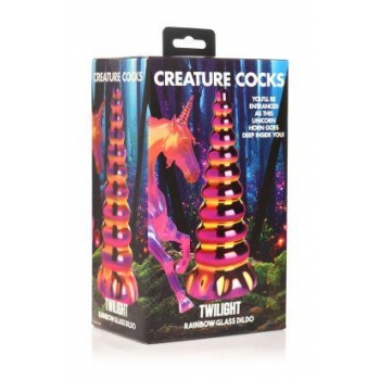 Creature Cocks Twilight Rainbow Glass Dildo