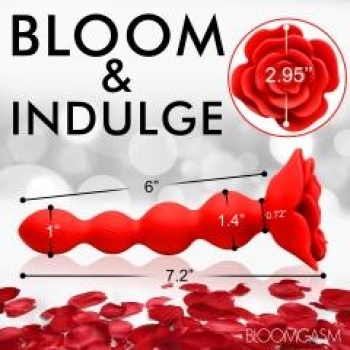 Bloomgasm Rose Twirl Vibrating & Rotating 10x Anal Beads